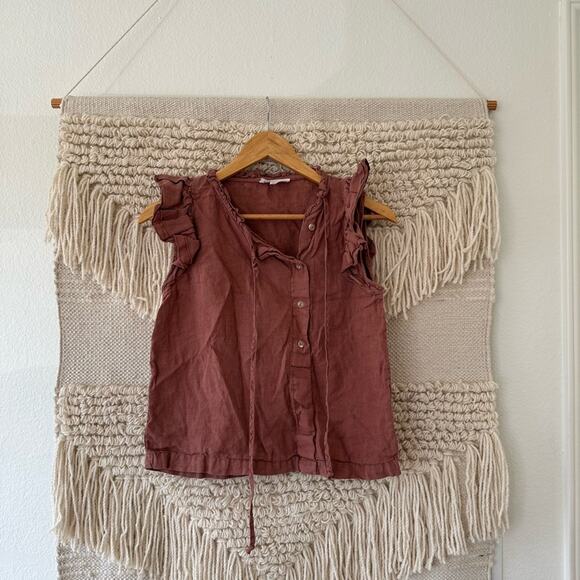 Sita Murt Ruffle Sleeve Button Top - Picture 1 of 6